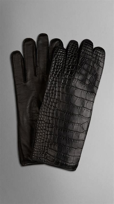 burberry men gloves crocodile crozzling|Burberry Limited.